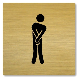 WC muži, 100x100mm, zlatá, Nevada